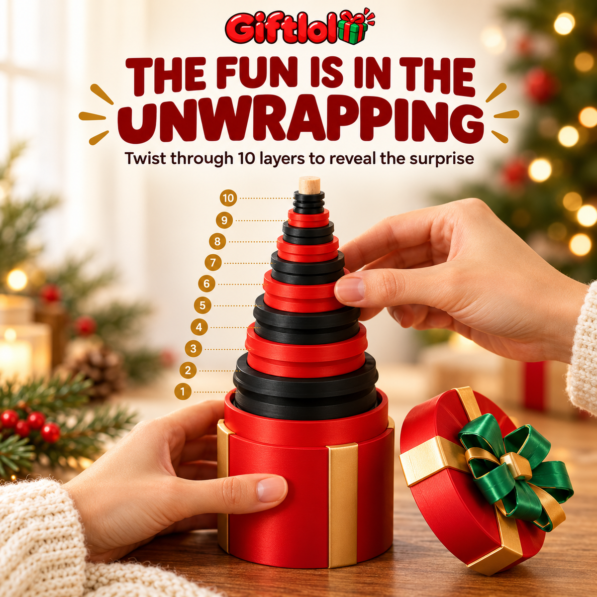 GiftLOL™ Twist & Reveal Puzzle Gift Box