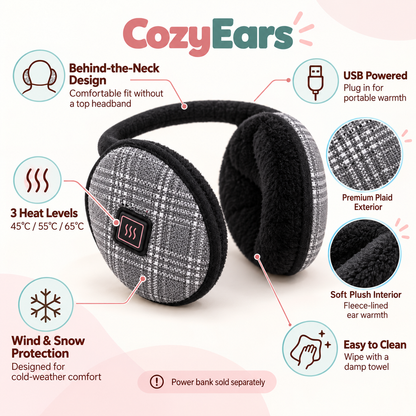 CozyEars™  Rechargable Heated Earmuffs