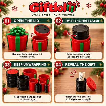 GiftLOL™ Twist & Reveal Puzzle Gift Box